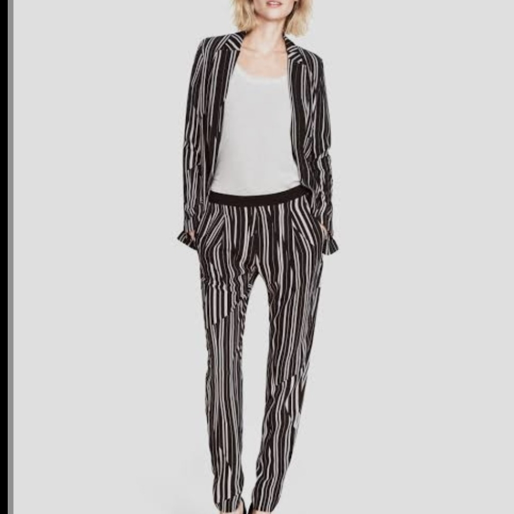 H&M Monochrome Striped Pantsuit